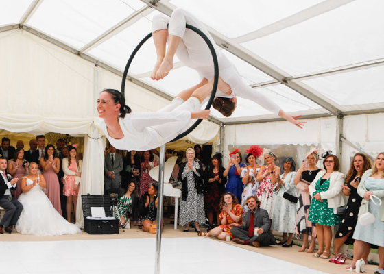 Lollipop by The 2 Lisa's being performed at a marquee wedding.