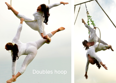 Double hoop by The 2 Lisa's for your event or wedding entertainment.