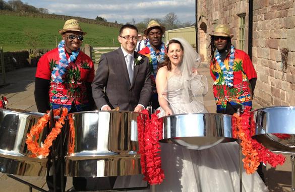 Wedding entertainment by SteelDrumBands.