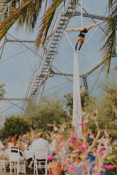 Lisa Truscott performing at the Eden project